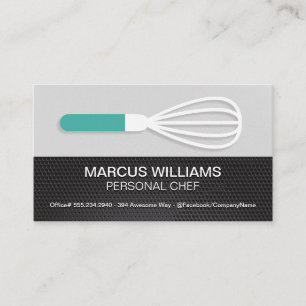 Culinary Chef Whisk Restaurant Owner Business Card