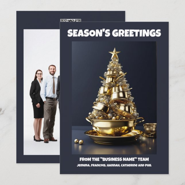 Culinary Christmas tree chef business catering  Holiday Card (Front/Back)