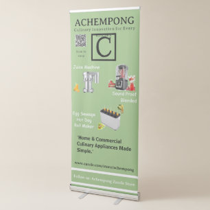 Culinary Collection with Boxed C & Kitchen Text Retractable Banner