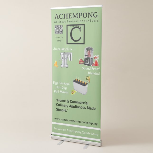 Culinary Collection with Boxed C & Kitchen Text Retractable Banner (3/4)