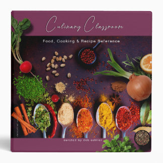 Culinary Cookbook & Recipe Book 3 Ring Binder