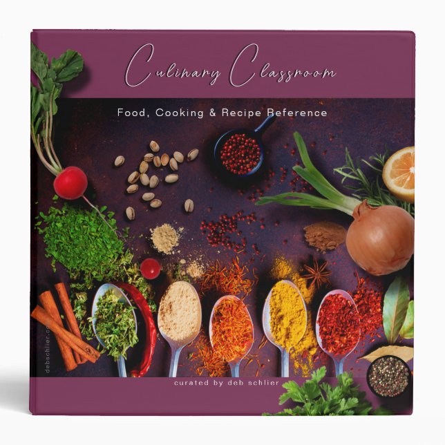 Culinary Cookbook & Recipe Book 3 Ring Binder (Front)