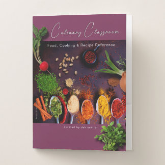 Culinary Cookbook & Recipe Book Pocket Folder