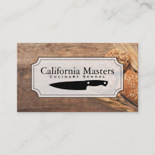 Culinary Executive Chef Wood Business Card