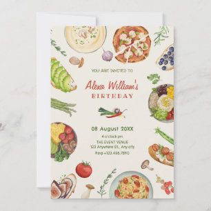 Culinary food invitation