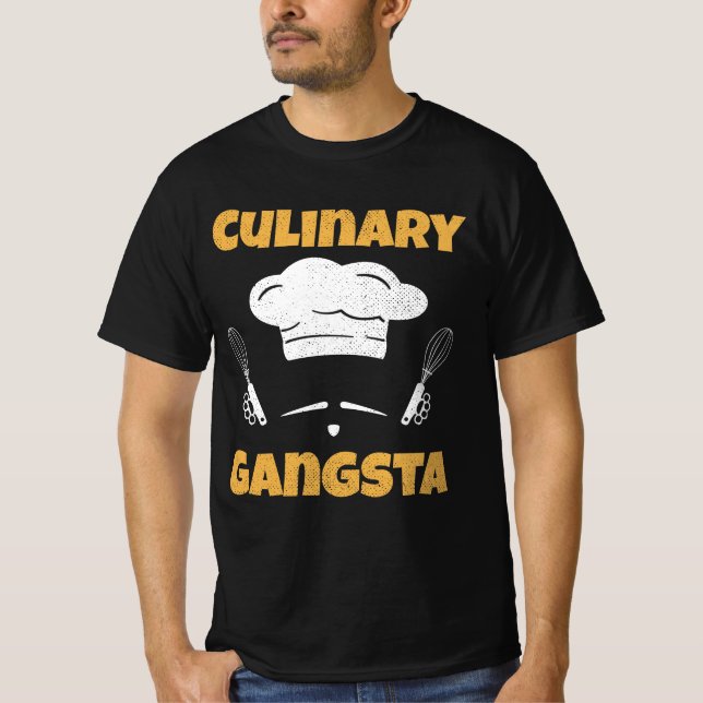 Culinary Gangsta Shirt Cooking School Funny Restau (Front)