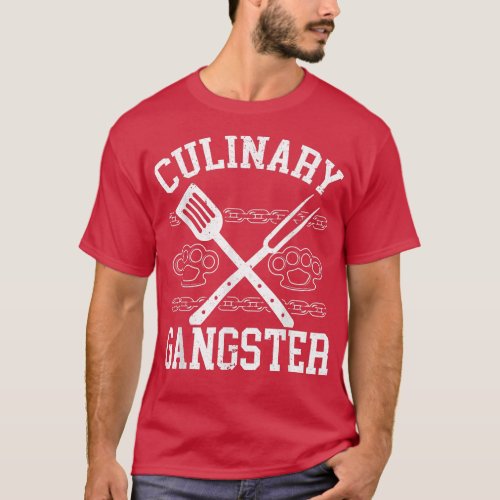 Culinary Gangster Cooking Master Chef Hat Proud Co T_Shirt