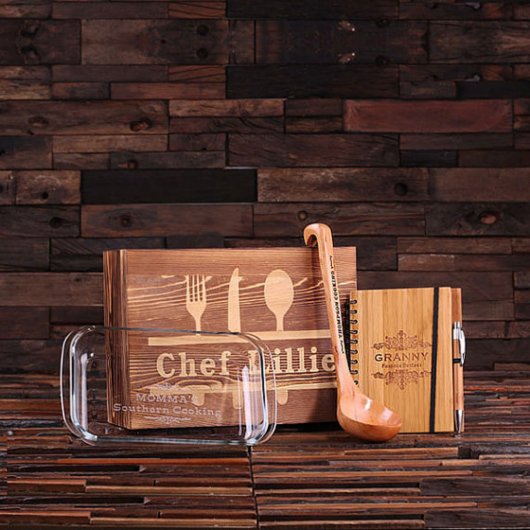 Culinary Gift Set: Bamboo Ladle & Recipe Journal (Front)