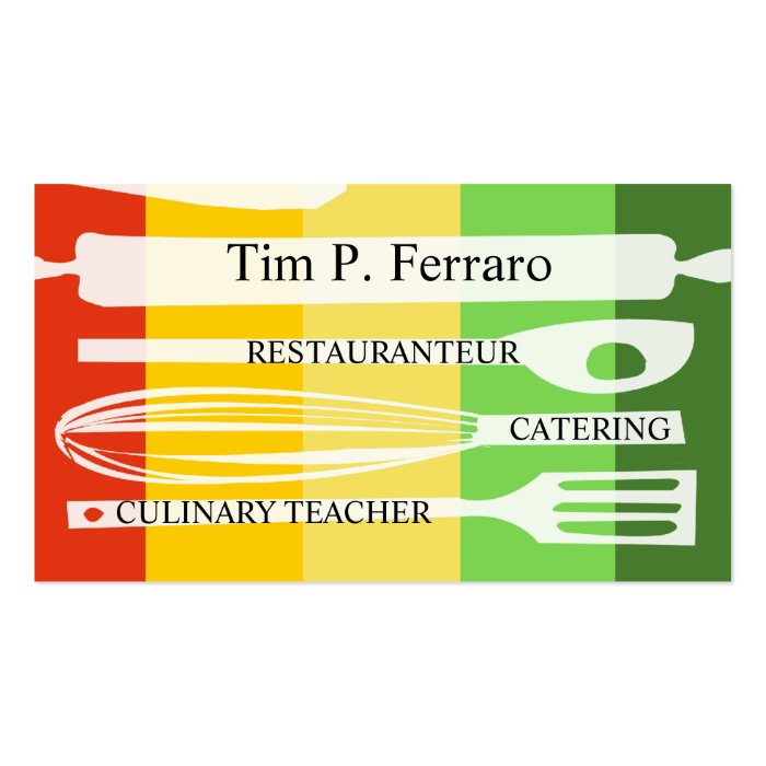 Culinary Gourmet Chef Business Cards