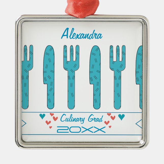 Culinary Graduate Holiday Christmas Ornaments (Front)