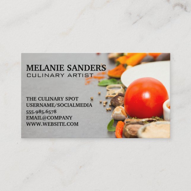 Culinary | Herbs and Spices Business Card (Front)