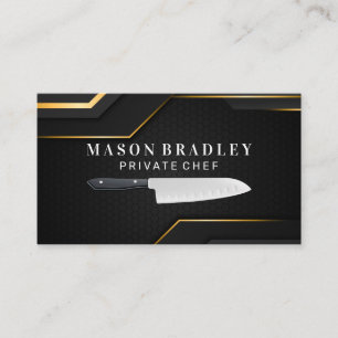 Culinary Kitchen Knife Cooking Business Card