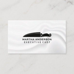 Culinary Knife   Silky Background Business Card