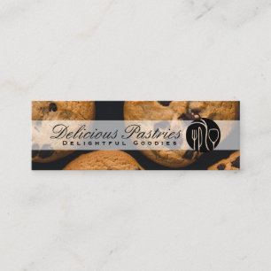 Culinary Logo Chocolate Chip Cookies Mini Business Card