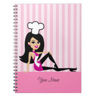 Culinary Notebook with Cool Retro Cartoon