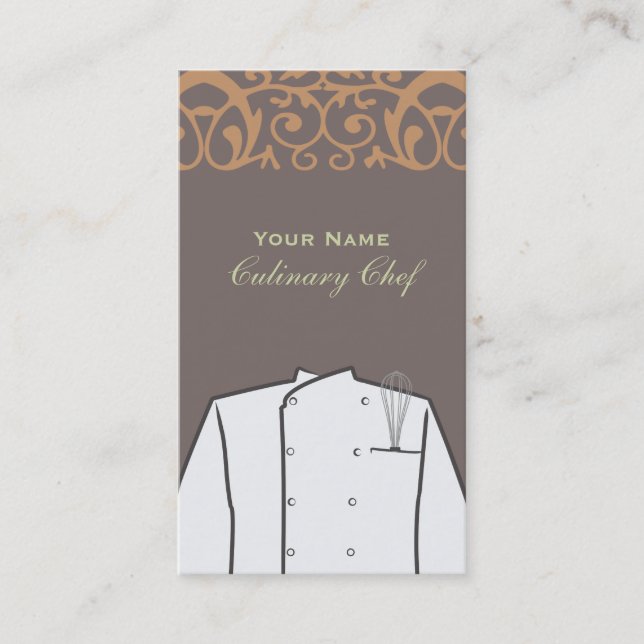Culinary Personal Chef Catering Restaurant Business Card (Front)