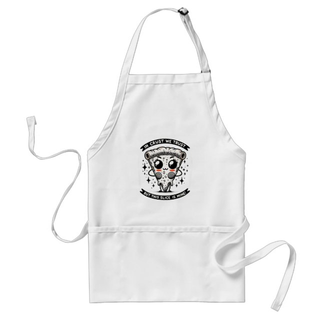 Culinary Quirks - 'In Crust We Trust'  Adult Apron (Front)