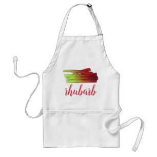 Culinary Rhubarb Stalks Vegetable Garden Food Veg Adult Apron
