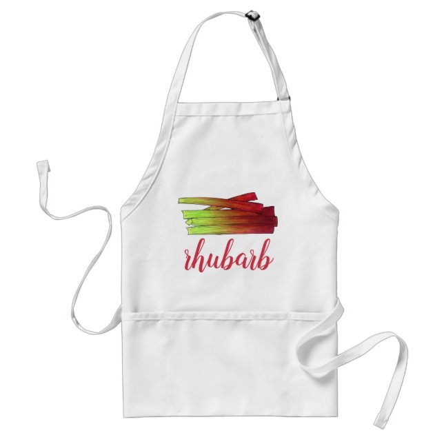 Culinary Rhubarb Stalks Vegetable Garden Food Veg Adult Apron (Front)