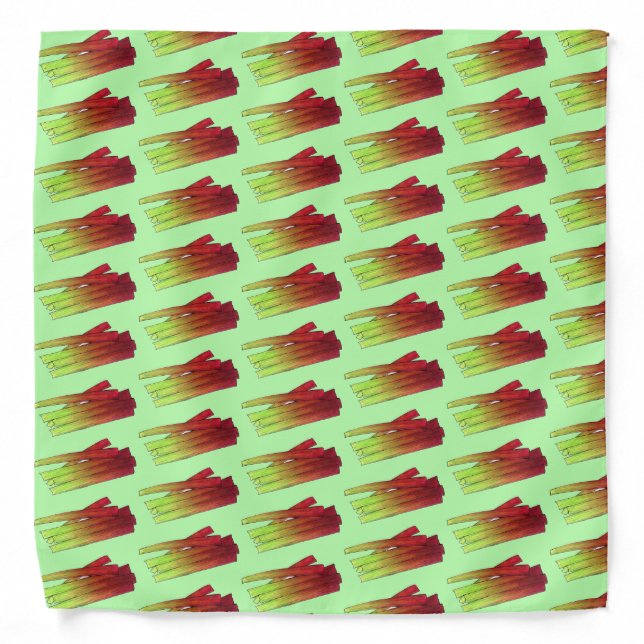 Culinary Rhubarb Stalks Vegetable Garden Food Veg Bandana (Front)