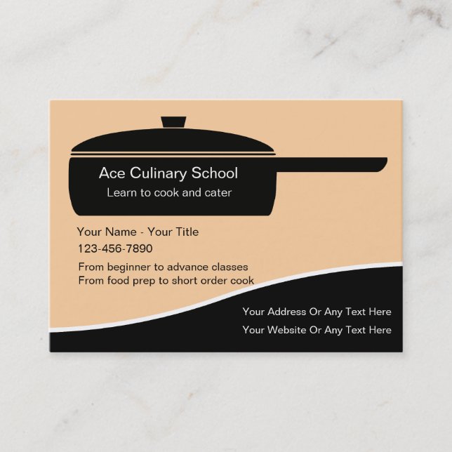 Culinary School Business Cards (Front)
