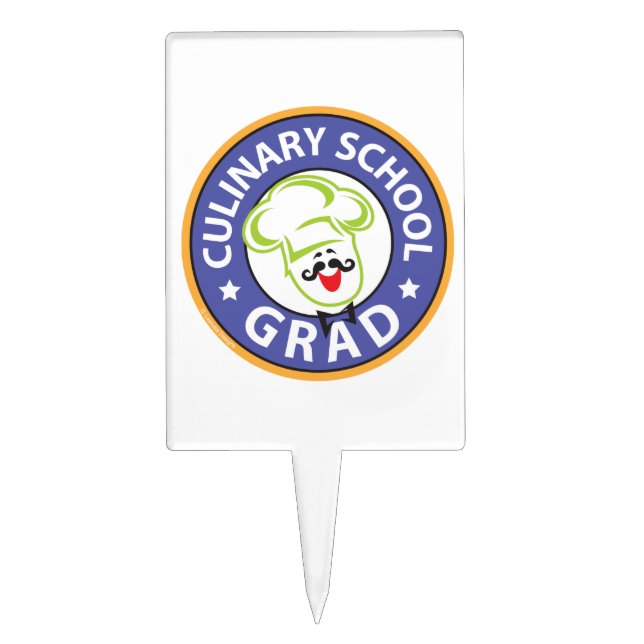 Culinary School Graduation Cake Topper (Front)