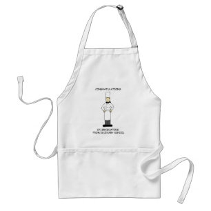 Culinary School Graduation Congratulations Male Adult Apron