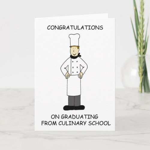 Culinary School Graduation Congratulations Male Card