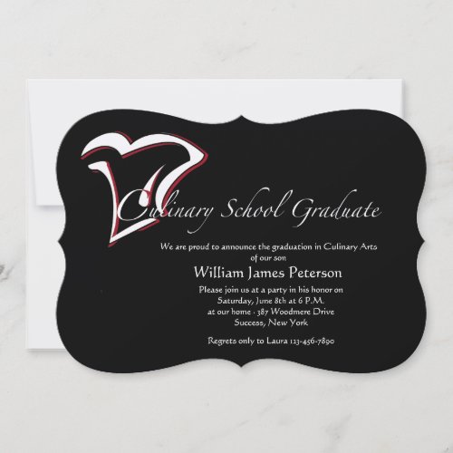 Culinary School Graduation Invitation