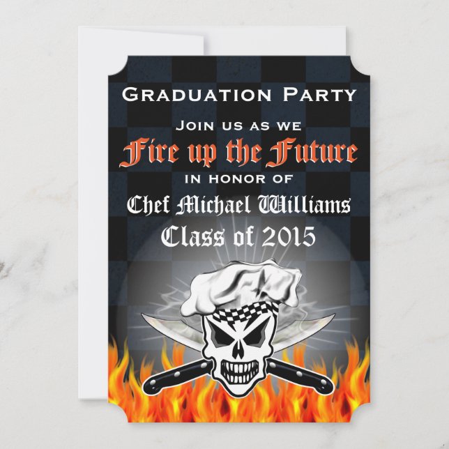 Culinary School Graduation Party Invitation (Front)