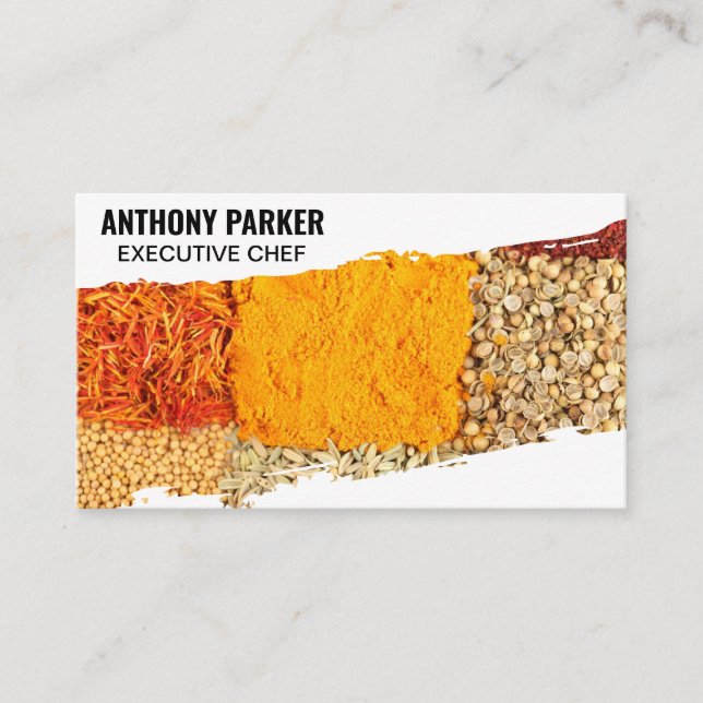 Culinary Services | Spices and Herbs Business Card (Front)