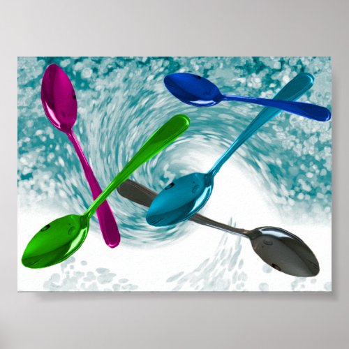 Culinary Spoons in a Vortex Poster