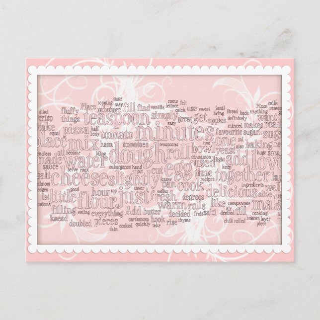 Culinary Terms Word Cloud Recipe Cards (Front)