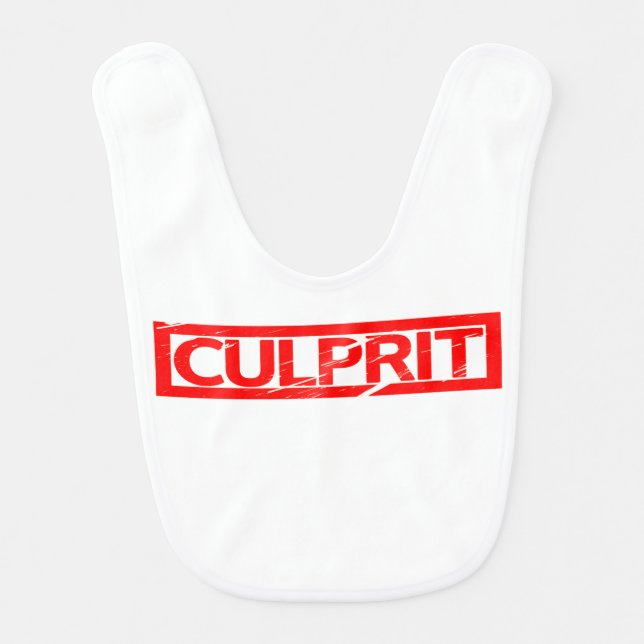Culprit Stamp Baby Bib (Front)