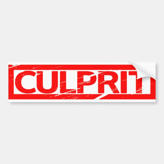 Culprit Stamp Bumper Sticker (Front)
