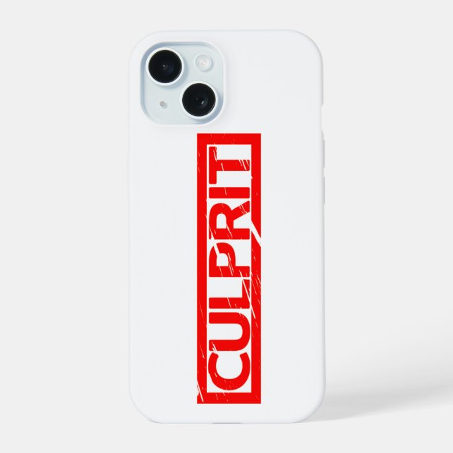 Culprit Stamp Iphone Case (Back)