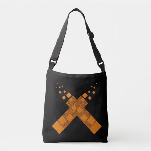 Cult Cross Gothic Ritual Fire Torch Pagan Dark Art Crossbody Bag