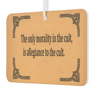Cult Morality Air Freshener