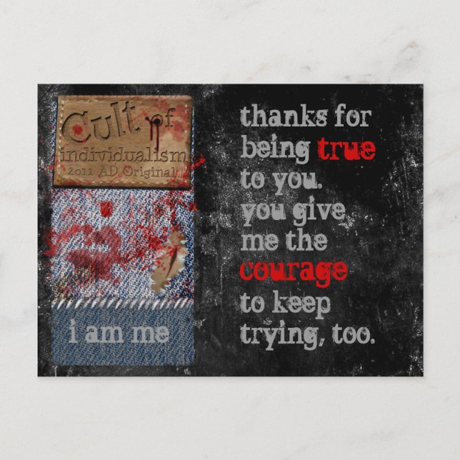 Cult of Individualism True Courage Postcard (Front)