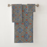 "Cult of Marriott Carpeting" Bath Towel Set<br><div class="desc">Add some uniquely beloved style to your home's decor with this towel set,  featuring the beloved Marriott carpeting on a washcloth,  hand towel and bath towel! A fan favorite look for years,  this towel set shows your respect for design and tradition all at once!</div>