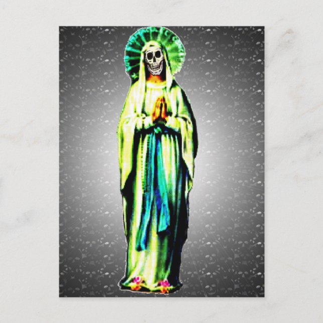 Cult Of Santa Muerte Holiday Postcard (Front)