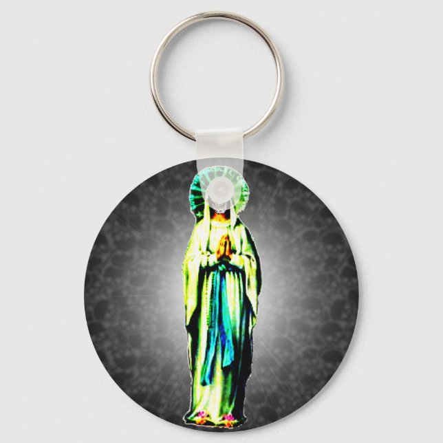 Cult Of Santa Muerte Keychain (Front)
