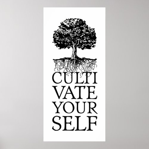 Cultivate Yourself Quote Tree Poster