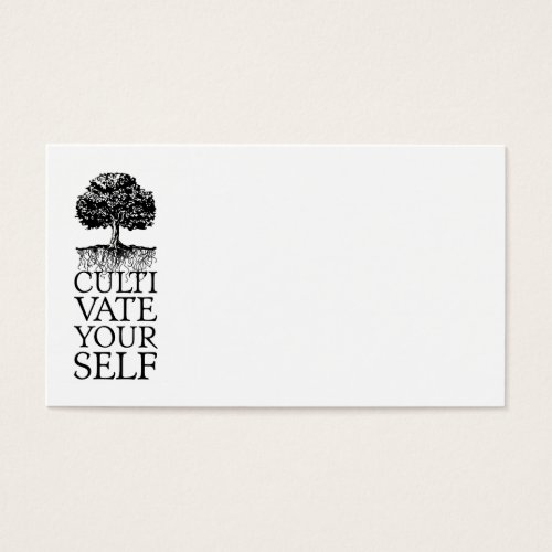 Cultivate Yourself Tree Business Card Template