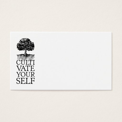 Customizable Cultivate Yourself Tree Business Card Template