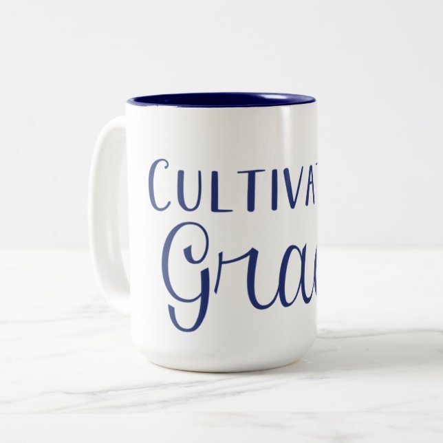 Cultivating Grace mug for mom (Front Left)