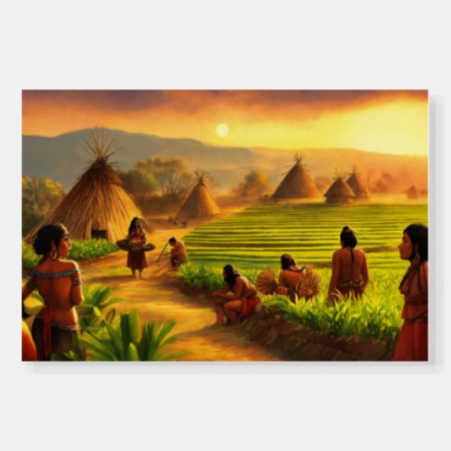 Cultivating Heritage Aztec Farming Traditions in Foam Board