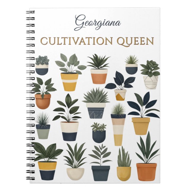 Cultivation Queen Plant Lover's Personalized Notebook (Front)