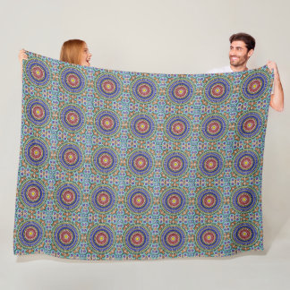 Cultural Delight: Moroccan Mosaic Fleece Blanket
