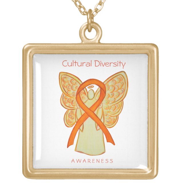 Cultural Diversity Awareness Art Jewelry Necklace (Front)